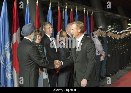 Juni 27, 2015, Vancouver, British Columbia, Kanada - usa Stellvertretender Sekretär für Verteidigung, Patrick Shanahan, kommt für die Delegationsleiter Beamter an der 2017 UN-Peacekeeping Verteidigung Ministerkonferenz in Vancouver, British Columbia, 14. November 2017. Die Veranstaltung durch den 15. November 2017 läuft. Heinz ruckemann/Zuma drücken Sie (Credit Bild: © Heinz ruckemann über Zuma Draht) Stockfoto