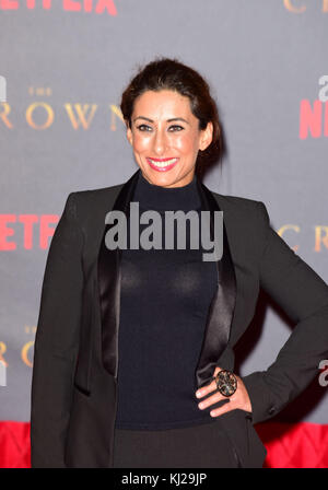 London, Großbritannien. 21 Nov, 2017. Saira Khan Teilnahme an der Weltpremiere der Krone im Odeon Leicester Square London Dienstag, 21. November 2017 Credit: Peter Phillips/Alamy leben Nachrichten Stockfoto