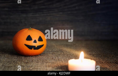 Malte furchtsame Gesichter an einem Feiertag halloween Stockfoto