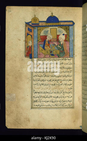 Muhammad ibn ' Ali Katib al-Samarqandi - Sindbad Unterweisung des Königs Sohn - Walters W66212A - ganzseitige Stockfoto