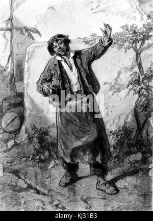 Paul Gavarni - die zwölf Monate - Oktober - Walters 371472 Stockfoto