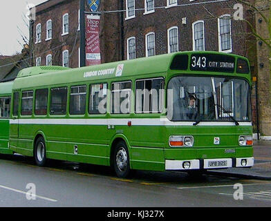 Bewahrt London Land (NBC) Bus SNB 312 (UPB 312 S) 1977 Leyland National, 2008 St Albans läuft Tag Stockfoto