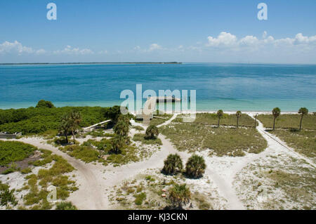 Anzeigen von Egmont key National Wildlife Refuge von der Spitze eines Leuchtturm Stockfoto