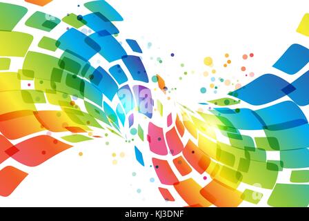 Bunte Abstract Background, bunte und weiße Stock Vektor