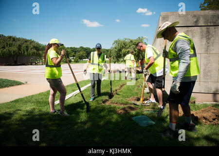 Der nationale Verband der Landschaft Berufe Freiwilliger in Arlington National Cemetery (28169083531) Stockfoto