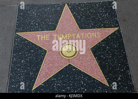 HOLLYWOOD, CA - DEZEMBER 06: The Temptations Star auf dem Hollywood Walk of Fame in Hollywood, Kalifornien am 6. Dezember 2016. Stockfoto