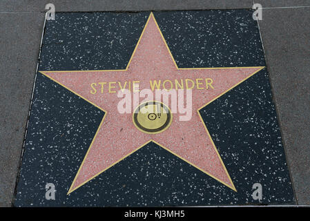 HOLLYWOOD, CA - DEZEMBER 06: Stevie Wonder Star auf dem Hollywood Walk of Fame in Hollywood, Kalifornien am 6. Dezember 2016. Stockfoto