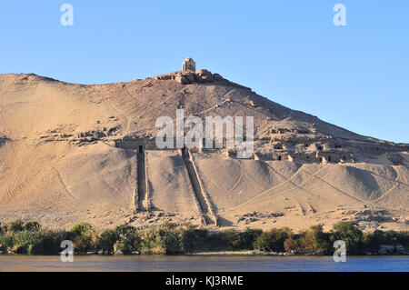 Gräber der Adligen in Assuan, Ägypten. Stockfoto