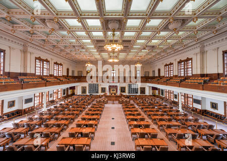 Austin, Texas - März 7: das Haus des Repräsentantenhauses des Texas State Capitol Building am 7. März 2014 in Austin, Texas. Stockfoto