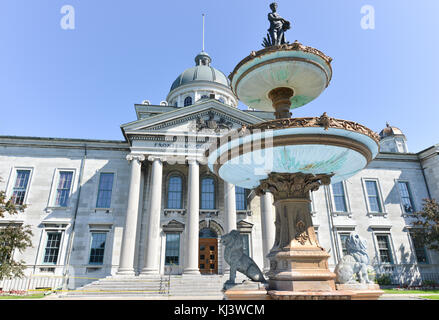 Kingston, Ontario - Juli 5, 2014: frontenac County Court House in Kingston, Ontario, Kanada. Das neoklassische Gebäude ist das Gericht für frontenac Stockfoto