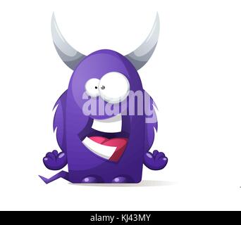 Schrecklich, niedlichen Monster - Comicfiguren. Stock Vektor