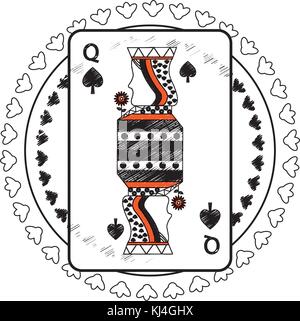 Kartenspiel Pik Dame Kartenspiel Pik Dame