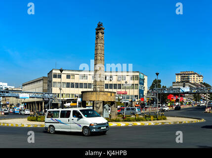 Victory Monument in Arat Kilo Square, auch meyazia 27 m², Addis Abeba, Äthiopien Stockfoto