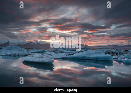 Gletscher Lagune an der Süd-Ost Küste von Island Stockfoto