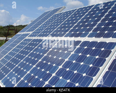 Solar Tracker in Lixouri Stockfoto