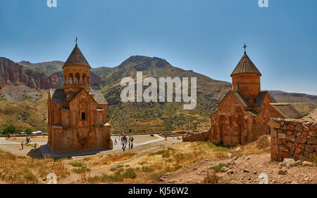 Kloster Noravank, Armenien - 02. August 2017: berühmte Kloster Noravank Sehenswürdigkeiten in Ararat Provinz Armenien Stockfoto