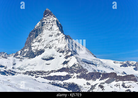 Vom Gornergrat das Matterhorn, Zermatt, Schweiz Stockfoto