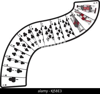 Klee oder Clubs für französische Spielkarten icon image Stock Vektor