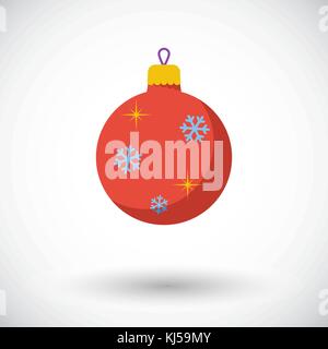 Christmas Ball-Symbol. Flache Vektor zugehörige Symbol für Web und mobile Anwendungen. Es kann als-Piktogramm, Icon, infografik Element verwendet werden. Vektor Illustr Stock Vektor