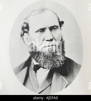 Fotografische Porträt von Allan Pinkerton (1819-1884) eine Schottische amerikanische Detektiv, Spion und Schöpfer der Pinkerton National Detective Agency. Vom 19. Jahrhundert Stockfoto