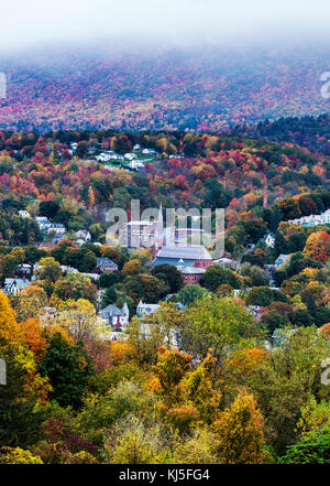 Übersicht des malerischen Neuengland Stadt, North Adams, Massachusetts, USA Stockfoto