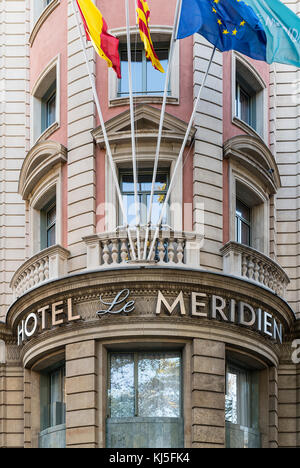 Hotel Le Méridien, La Rambla, Barcelona, Spanien. Stockfoto