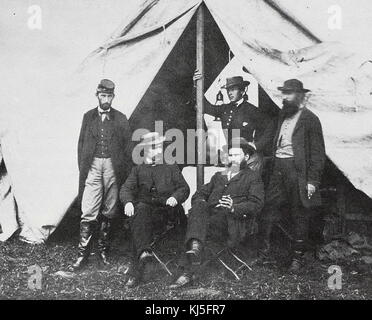 Foto von Allan Pinkerton (1819-1884) eine Schottische amerikanische Detektiv, Spion und Schöpfer der Pinkerton National Detective Agency. Vom 19. Jahrhundert Stockfoto