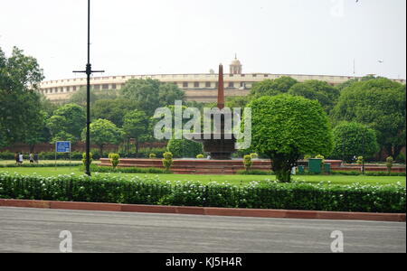 Lok Sabha (Unterhaus des indischen Parlaments), Sansad Bhavan, Sansad Marg, New Delhi, Indien Stockfoto