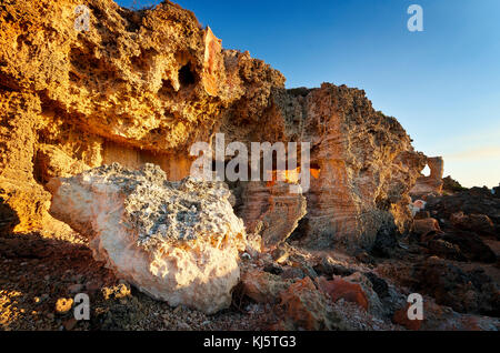 Erodiert Klippen am Point Peron Rockingham Western Australia Stockfoto