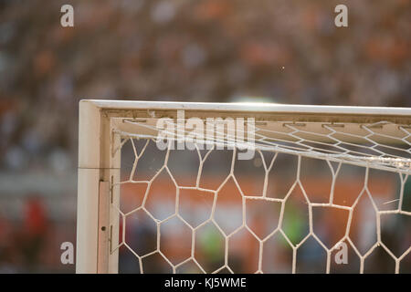 Detail der Fußball Ziel im Stadion. Stockfoto