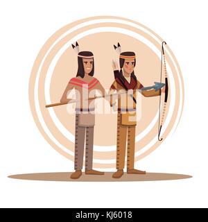 American indians Karikatur Stock Vektor