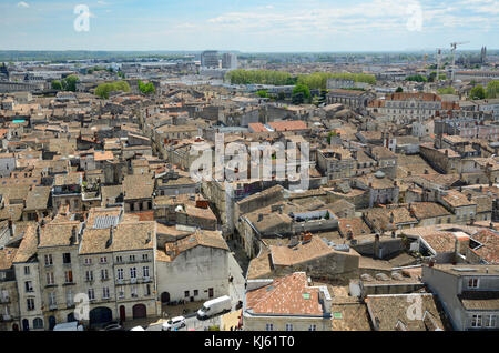 Bird's Augen blick auf die französische Stadt Bordeaux. Stockfoto