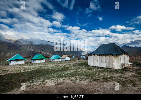 Zeltlager im Himalaya Stockfoto