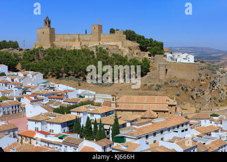 Das 14. Jahrhundert Alcazaba (Festung) von Antequera, Spanien Stockfoto