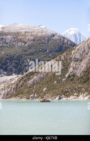 Gletscher, Parque Nacional Alberto de Agostini Stockfoto