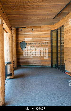 Craig Thomas Visitors Center im Grand Teton National Park, Wyoming Stockfoto