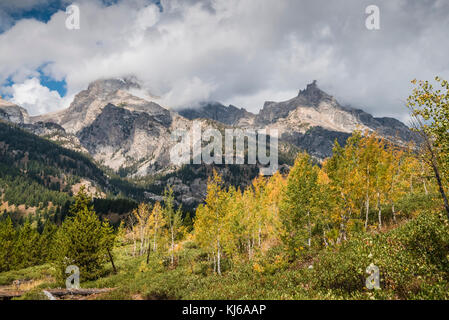 Offene Landschaft in der Nähe von taggart See und die Grand Teton Berge im Grand Teton National Park, Wyoming Stockfoto