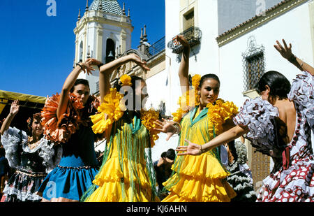 Flamenco tanzen an Rhonda in Andalusien Spanien Stockfoto