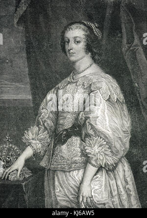 Henrietta Maria von Frankreich, Königin von England Schottland und Irland, Ehefrau von König Karl I. Stockfoto