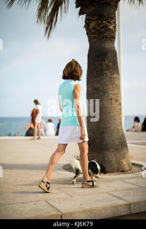 Touristen am Meer, Cassis, Frankreich, Europa. Stockfoto