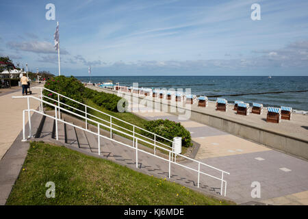 Promenade und Strand von Ostseebad Kühlungsborn, Mecklenburg-Vorpommern, Deutschland, Europa Stockfoto