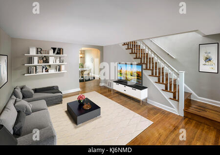 Wohnzimmer In kleinen Wohnhaus Stockfoto