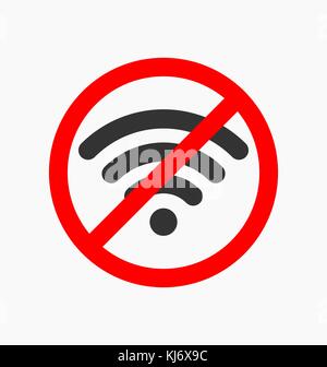 Kein wifi Symbol Abbildung Zeichen Stock Vektor