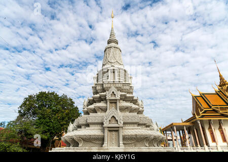 Stupa im Königspalast, Phnom Penh, Kambodscha, Asien Stockfoto