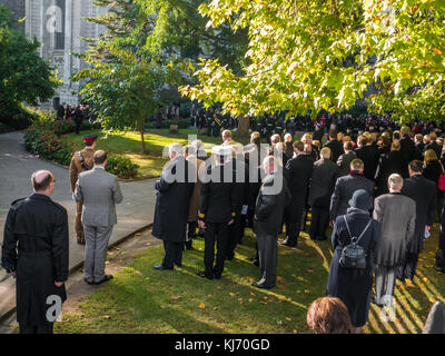 Tag der Erinnerung service im Kirchhof der St. Paul's Cathedral, London, England, November 2017. Stockfoto