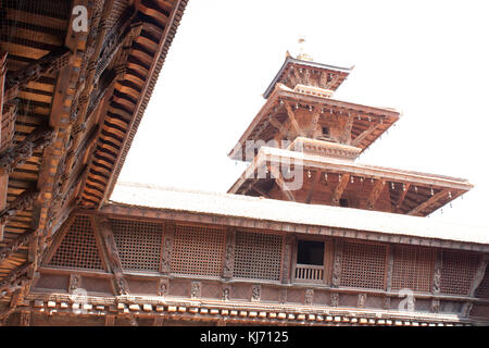 Blick von der berühmtesten und größten Höfe in Patan dourbar Square, Kathmandu Nepal. Stockfoto
