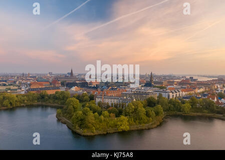 Kopenhagen, wunderschöne Skyline der dänischen Hauptstadt Stockfoto