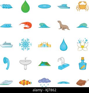 Becken Symbole, Cartoon Stil Stock Vektor