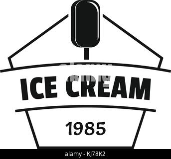 Eis-Logo, einfachen schwarzen Stil Stock Vektor