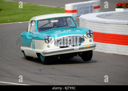 1956 Austin Metropolitan von John Cleland von Shaun Rainford racing in St Mary's Trophy am Goodwood Revival 2017 besessen angetrieben Stockfoto